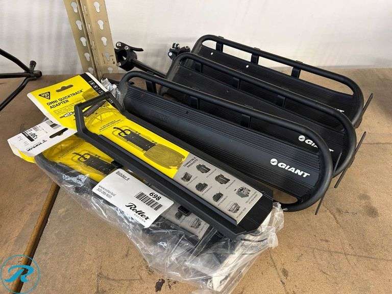 Giant Rack-It Beam Racks and Topeak QuickTrack Adapters - Roller Auctions