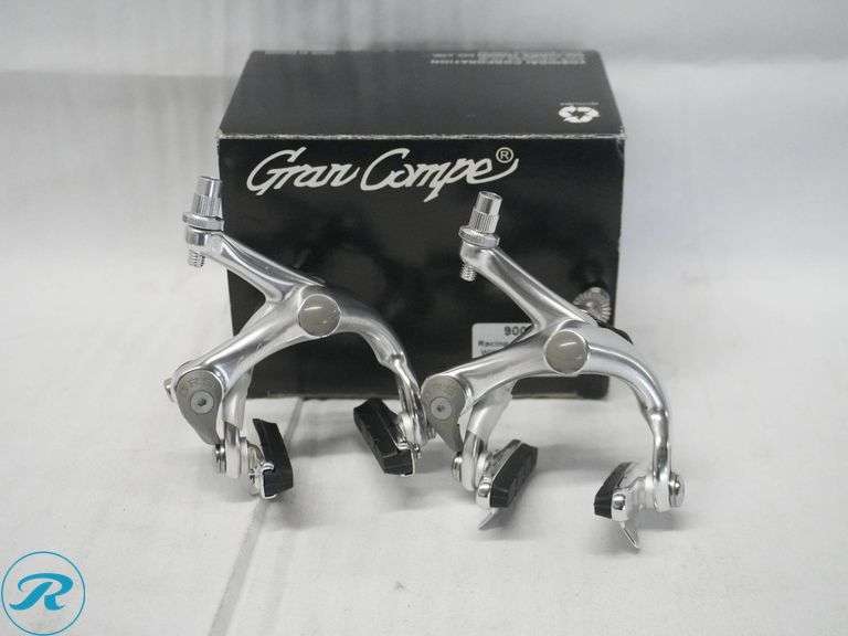 Gran Compe 9000TI Racing Caliper Brakes with Titanium Parts, Front and Rear, Silver - Roller Auctions