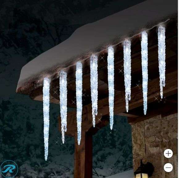 (2) GE: Twinkling Ice Crystal Icicle Set, 20-count- New - Roller Auctions