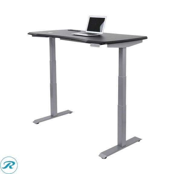 WorkPro® Electric 60"W Height-Adjustable Standing Desk with Wireless Charging, Black - New/Damaged In Transit/Top Slightly Scraped - Roller Auctions
