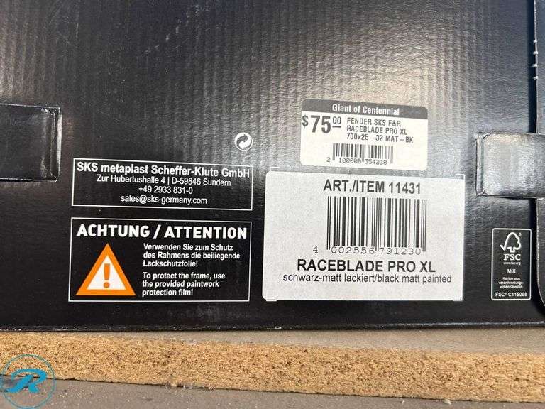 SKS Raceblade Pro XL Fender Set, Made in Germany - Roller Auctions