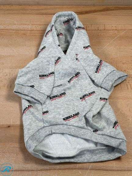 (6) Kirkland Signature: Pet Logo Hoodie, Assorted Size, Grey- Like New/ Previously tried on - Roller Auctions