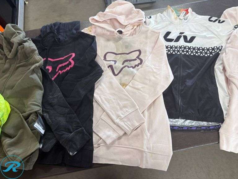 Crate of Fox and Liv Apparel, Assorted Sizes (Stained/Dirty) - Roller Auctions
