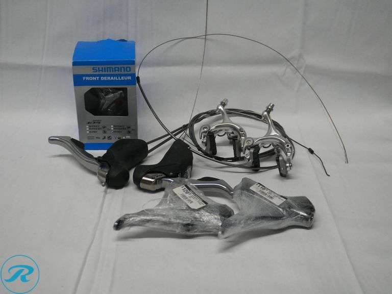 Shimano 105 R7000 and Tiagra 4500 Components with Shifters, Front Derailleur and Ultegra Calipers - Roller Auctions