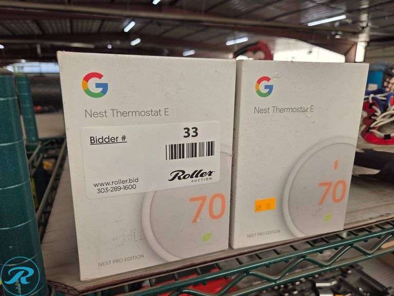 (2) Google Nest Thermostat E Smart Thermostats