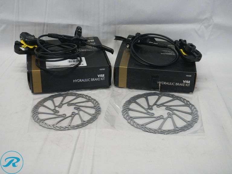 VISE Hydraulic Brake Kits with 180mm Front Rotor and 160mm Rear Rotor - Roller Auctions