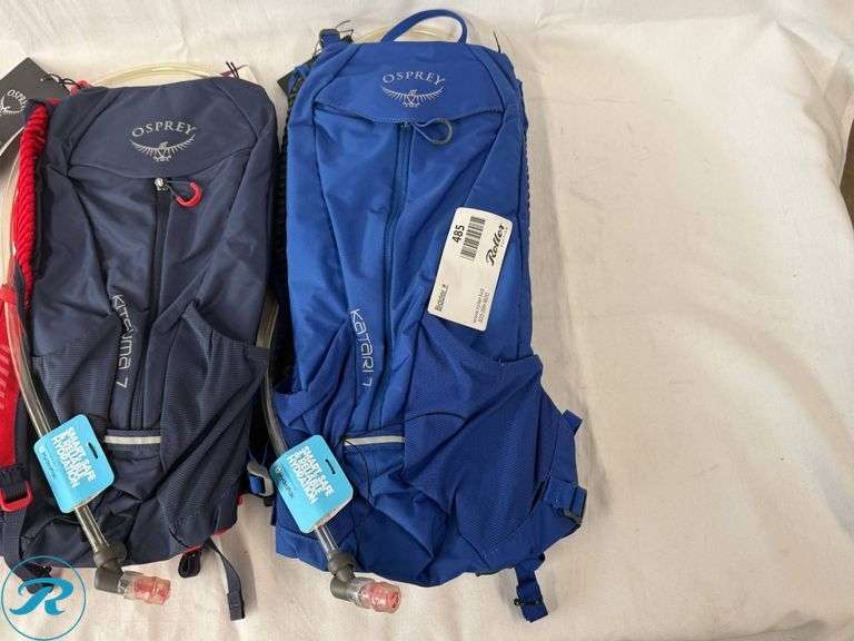 (2) Osprey Katari 7L Hydration Packs - Roller Auctions