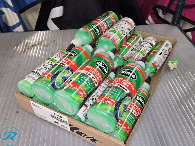 Tray of Slime Tire Sealant, Prevent & Repair Formula, Tube Sealant, for Bikes - Roller Auctions