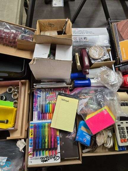 Office and Desk Supplies Including Stationery, Punch Tool, Trays, and Miscellaneous Items - Roller Auctions
