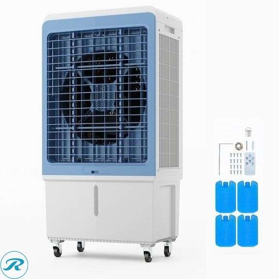 (1) New- VEVOR Evaporative Air Cooler 4129-CFM CFM 3 -Speed Portable Evaporative Cooler for