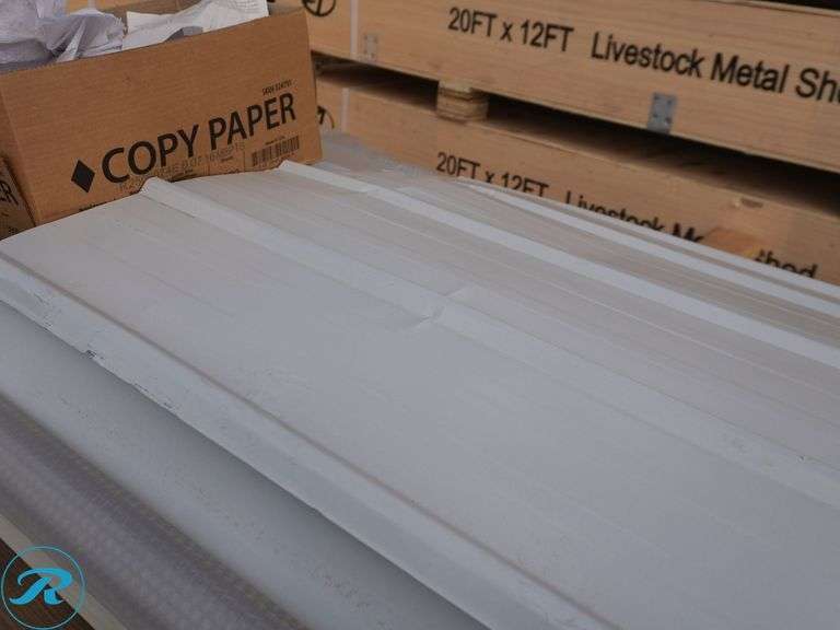 New KJ K3335 Prefabricated Metal Horse Stable and Barn, 33' x 35' x 13' (Box Damaged in Shipping) - Roller Auctions