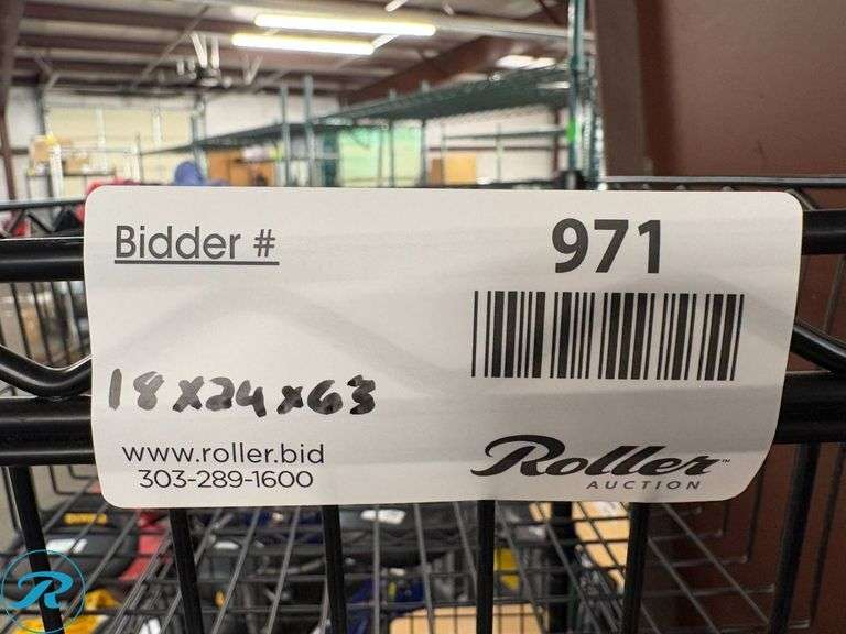 Black Metal Wire Storage Rack, Model BSK 1824B, 18x24x63 - Roller Auctions