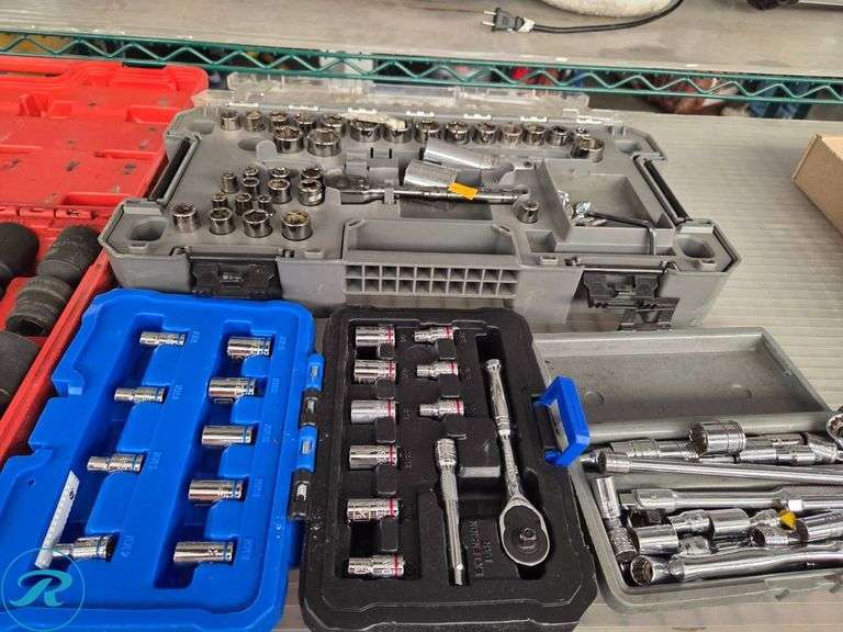 Three Socket and Ratchet Tool Sets in Storage Cases - Roller Auctions