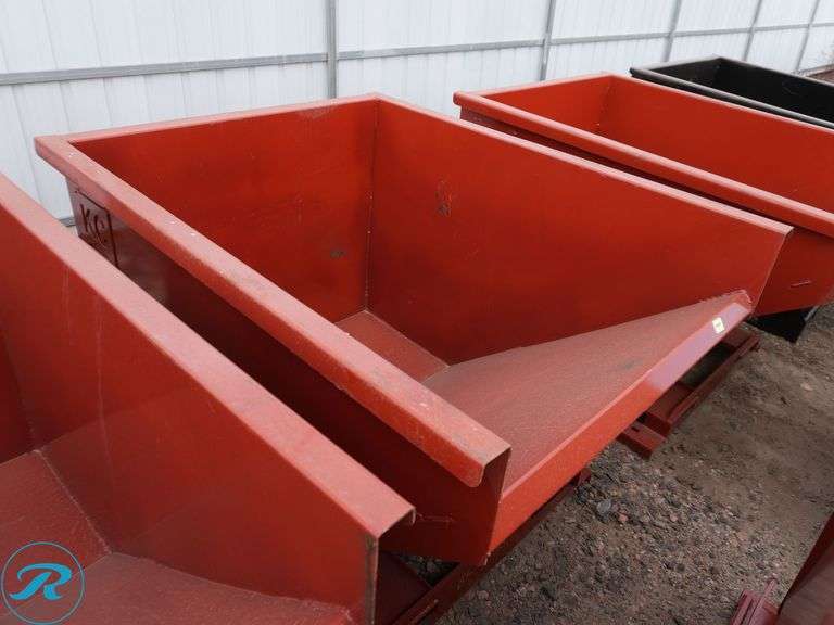 New Kit Containers Self-Dumping Hopper With Forklift Pockets, 2 Cu. Yd. - Roller Auctions