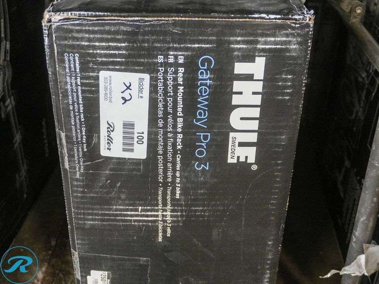(2) Thule Gateway Pro 3 Rear Mounted 3-Bike Racks - Roller Auctions