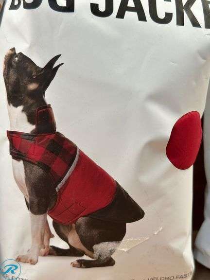 (3) 32 Degrees Heat: Dog Jacket, Red Flannel, Large- Like New - Roller Auctions