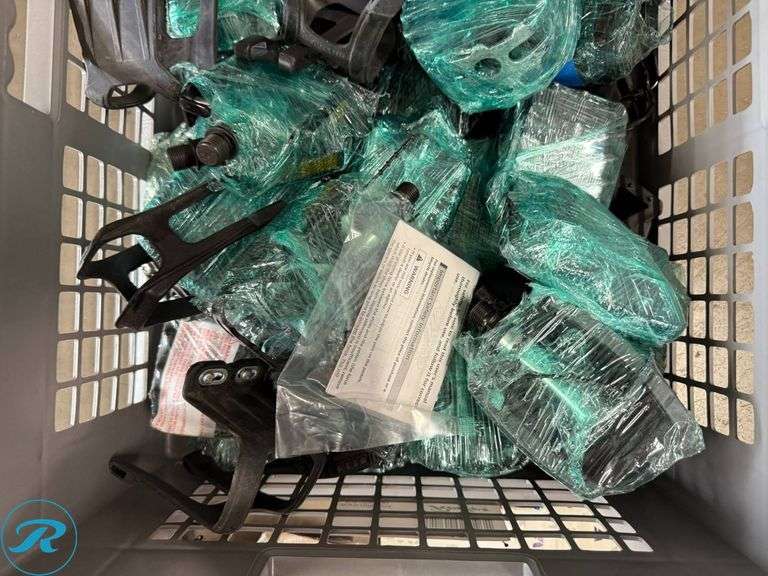 Crate of Assorted Bike Pedals - Roller Auctions
