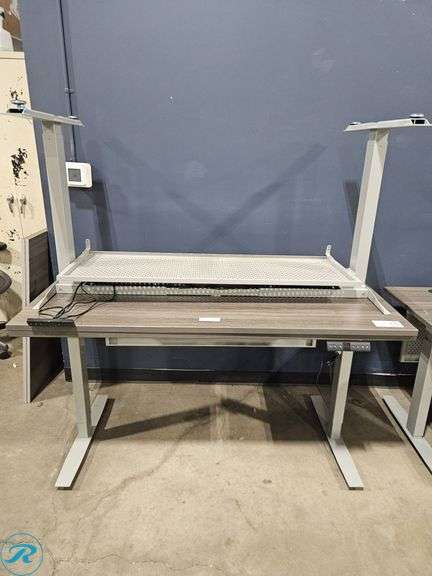 (2) Uline AT22 Adjustable Height Desks 59" x  29-1/2"