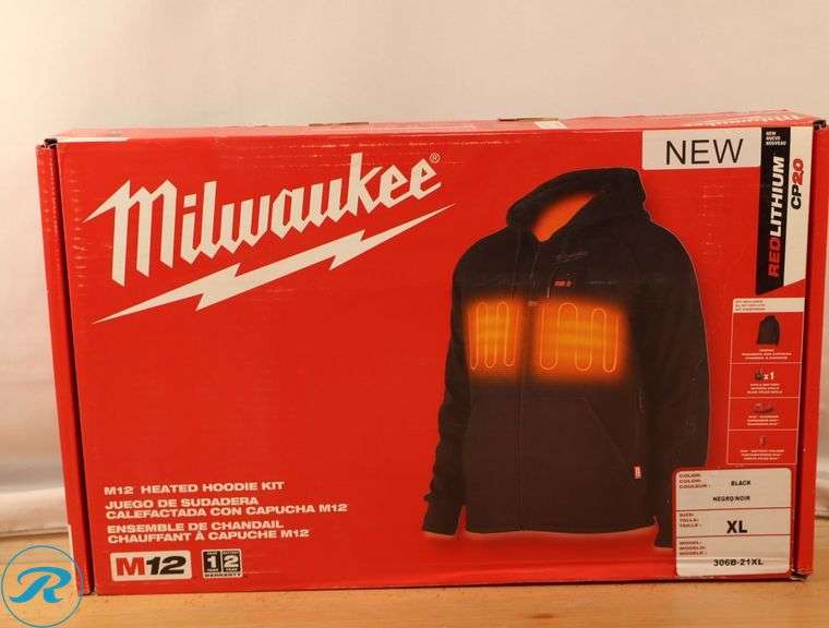(1) Milwaukee M12™ Heated Hoodie Black XL - New