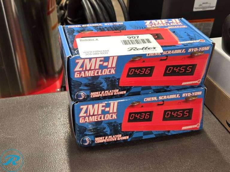 (2) ZMF-II Gameclocks for Chess, Scrabble, and Competitive Games - Roller Auctions