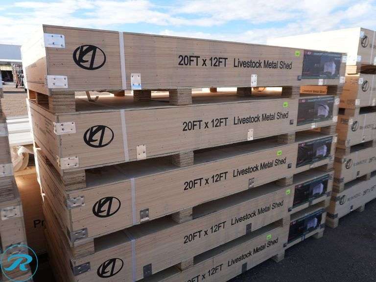 New KJ K1912 Livestock Metal Shed, 20' x 12' - Roller Auctions