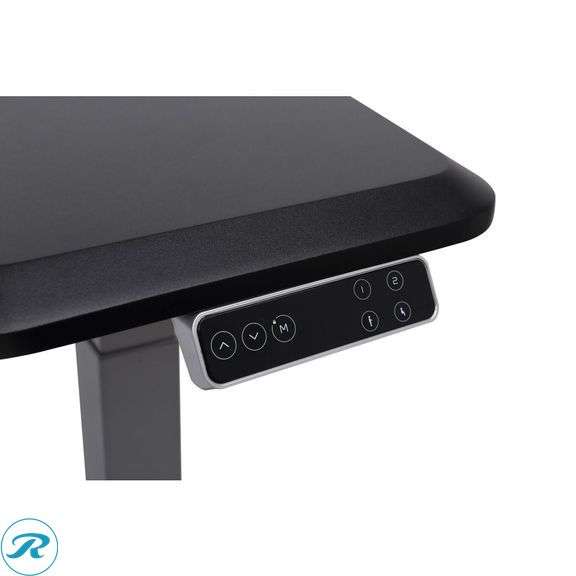 WorkPro® Electric 60"W Height-Adjustable Standing Desk with Wireless Charging, Black - New/Damaged In Transit/Top Slightly Scraped - Roller Auctions