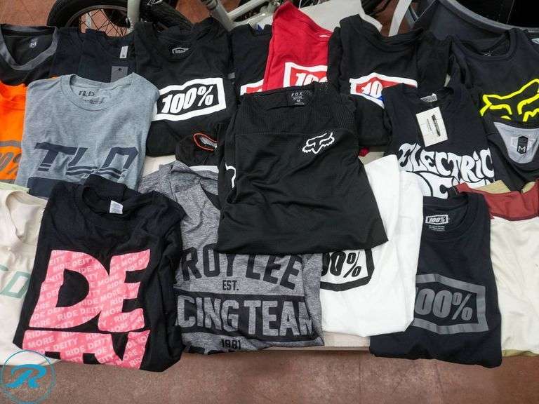 Crate of (56) Men's Cycling Shirts, Size M, Assorted Brands - Roller Auctions