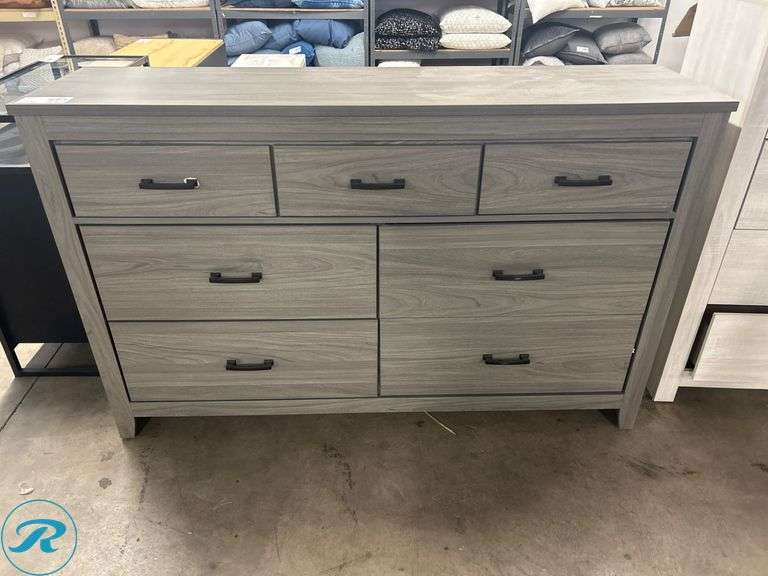 Wooden Dresser with Seven Drawers, 60″ x 16″ x 38″ - Roller Auctions