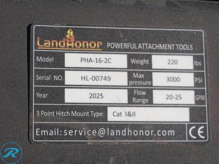 New Land Honor PHA-16-2C Hydraulic 3-Point Hitch Adaptor To Fit Skid Steer Loader - Roller Auctions