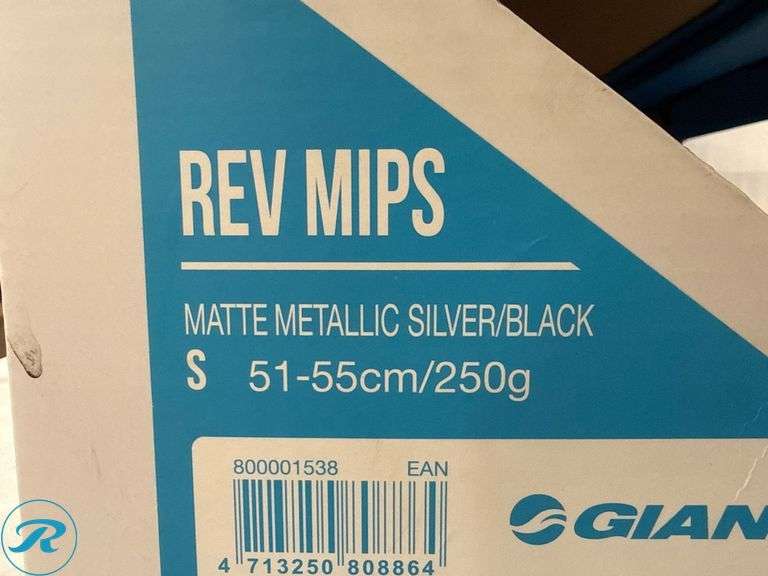 Giant Rev MIPS Cycling Helmet, Matte Metallic Silver/Black, Size Small (51-55cm, 250g) - Roller Auctions
