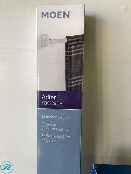 (3)Assortment-Bathroom Accessories. Included: Centerset Bath Faucet 4" 2 handles, Moen Towel Bars, Shower Head Combo Set - Roller Auctions