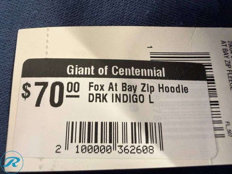 Fox At Bay Men’s Zip Hoodie, Size L - Roller Auctions