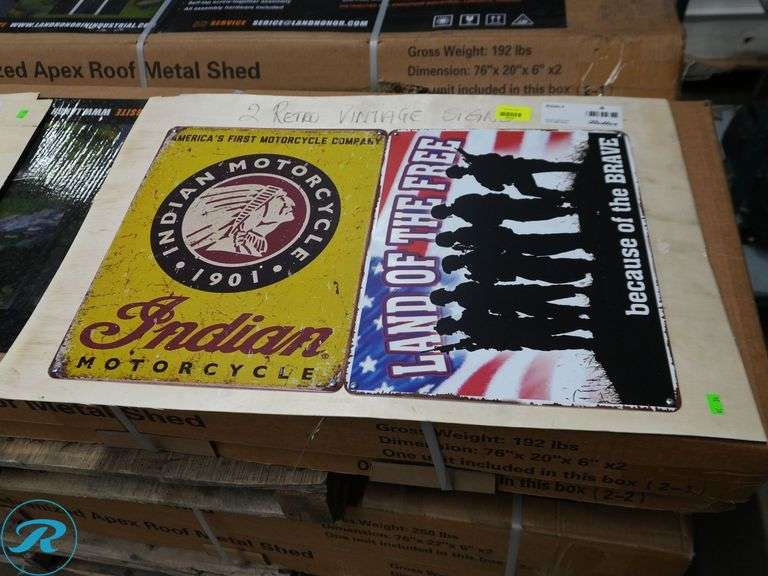 (2) Retro Vintage Signs