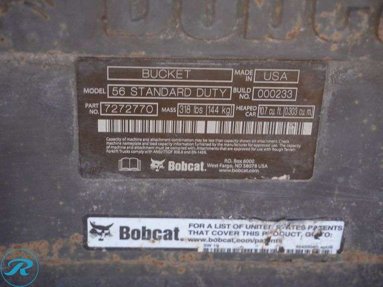 Bobcat 56" Skid Steer Bucket - Roller Auctions