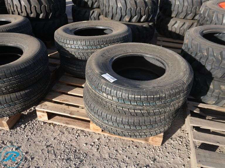 Set of (4) New Road Guider ST235/85R16 Radial Trailer Tires - Roller Auctions
