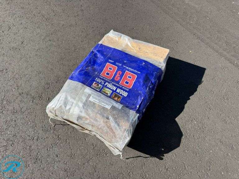 Pallet of B&B 100% Pinon Wood in Wrapped Bags - Roller Auctions