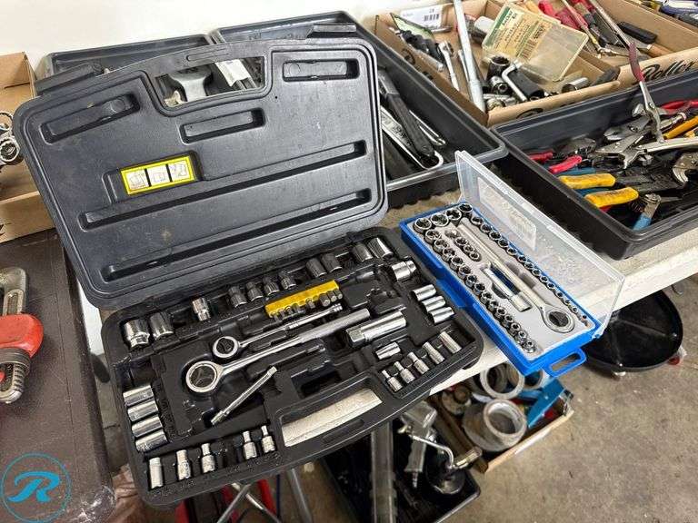 Stanley and Generic Socket Wrench Sets in Portable Cases