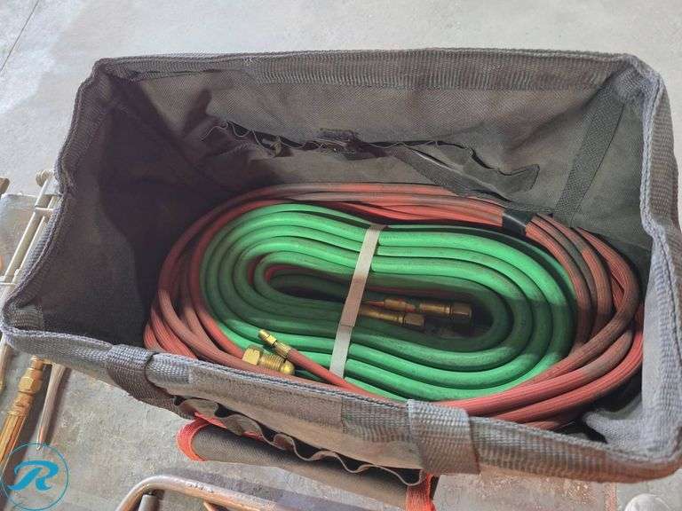 Oxy-Acetylene Hoses with Brass Fittings in Fabric Carry Bag