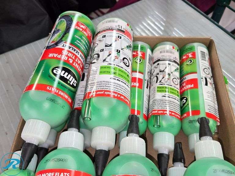 Tray of Slime Tire Sealant, Prevent & Repair Formula, Tube Sealant, for Bikes - Roller Auctions