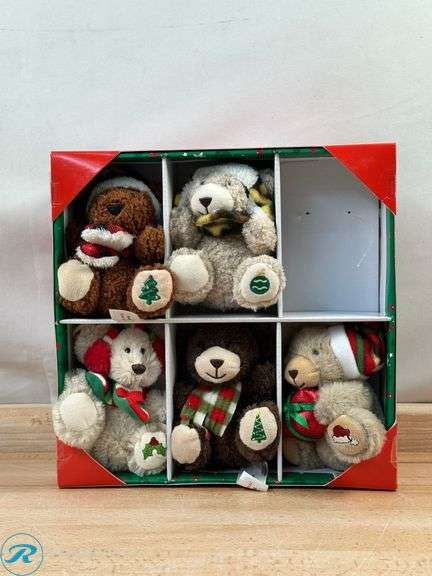 (2) Holiday Decor Pillow- New; Holiday Plush, Snowman- New; 12- Piece 4.5" Bear & Animal Plush Ornament- New/ Missing 1 Plush - Roller Auctions