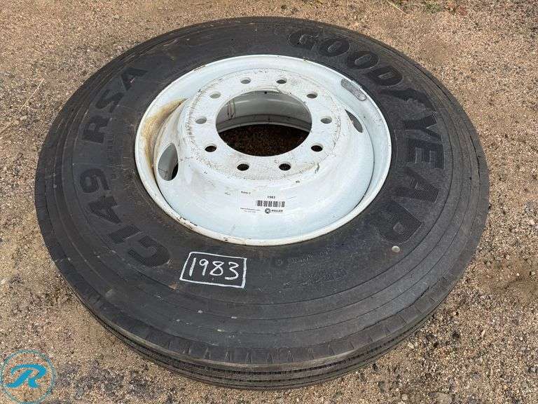2007 Goodyear G149 RSA 11R22.5 Tire with Wheel - Roller Auctions