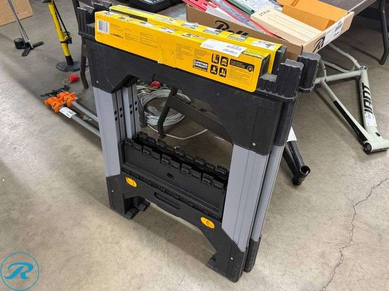 (2) DeWalt DWST11031 Adjustable Metal Legs Sawhorses - Roller Auctions