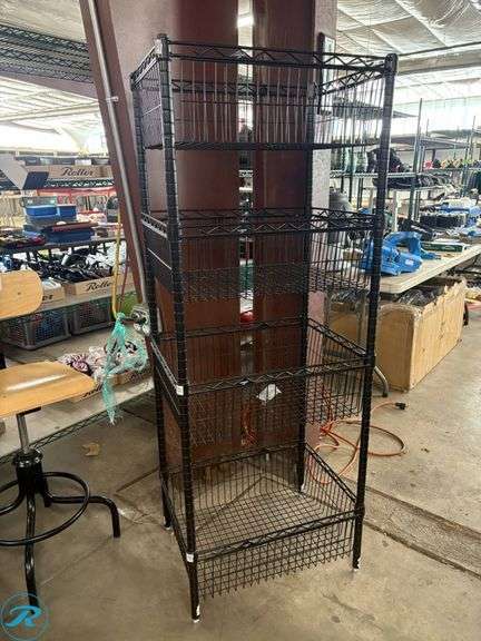 Black Metal Wire Storage Rack, Model BSK 1824B, 18x24x63 - Roller Auctions