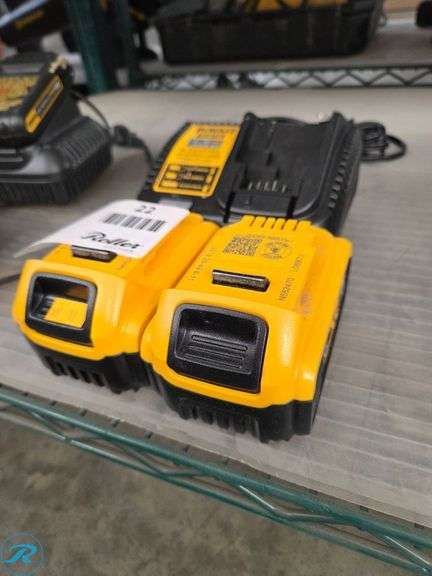 DeWalt DCB115 Charger with (2) DeWalt 20V Max Batteries - Roller Auctions