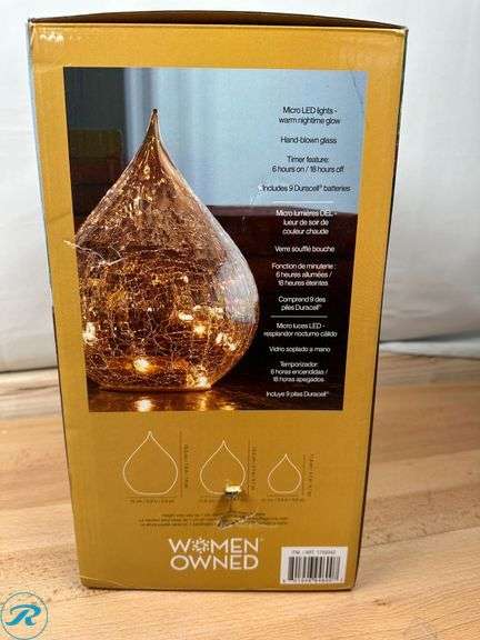 LED Glass Raindrops, set of 3 - New - Roller Auctions