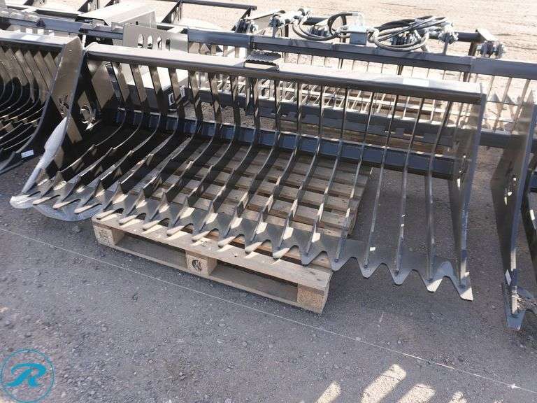 New Kit Containers Skeleton Bucket to Fit Skid Steer Loader, High Sides, 76" - Roller Auctions