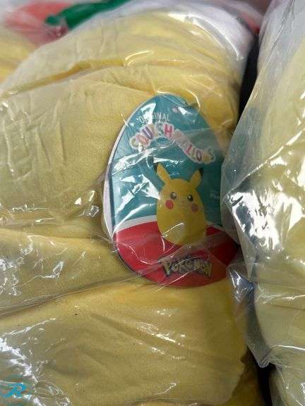 Squishmallows:  Kellytoy 2023 Dandii The Koi Fish 7.5"- Used; Squishmallows: 24" Pikachu- Used - Roller Auctions