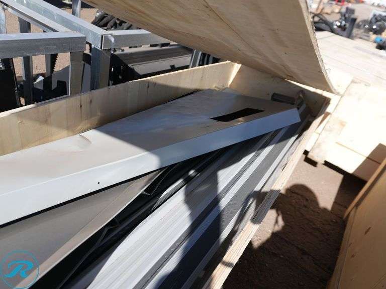 New Land Honor LHR-MS1119 Metal Garage Shed With Double Front Doors, 11' x 19' (Crate Damaged In Shipping, Some Panels Damaged) - Roller Auctions