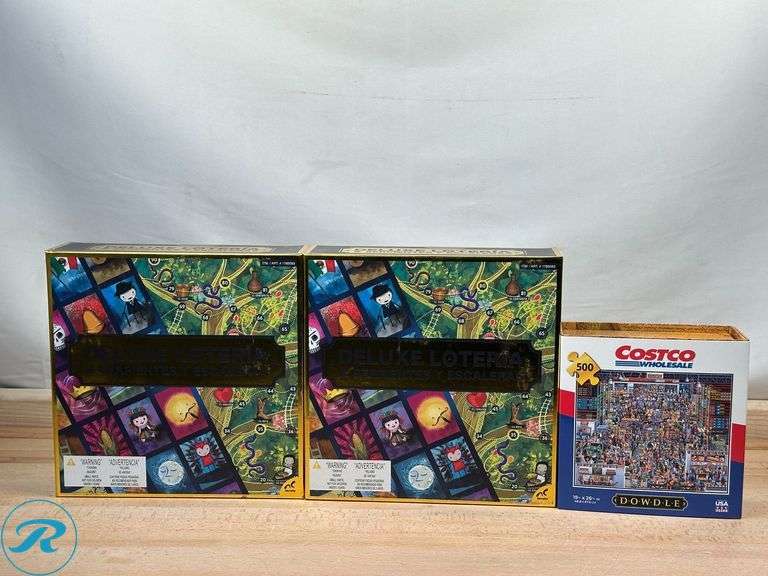 (2) Deluxe Loteria & Serpientes Y Escaleras, Board Game- New; Dowdle Costco Puzzle 500-Piece- New
