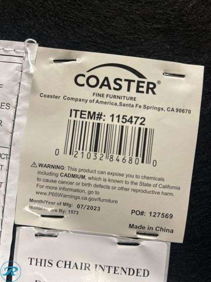 (4) Coaster 115472 Brown Faux Leather Dining Chairs with Black Metal Legs - Roller Auctions